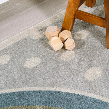 Minha Rainbow Dot Modern Machine-washable Area Rug